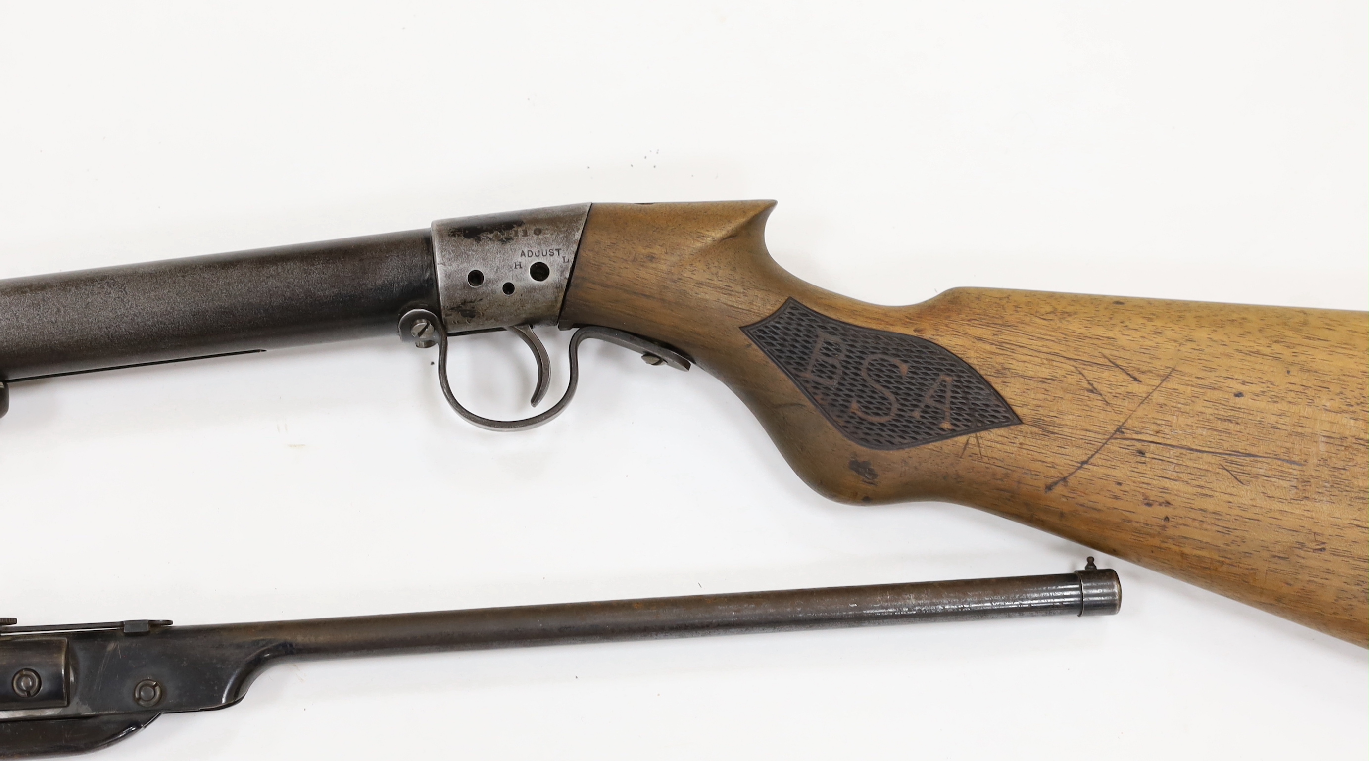 A Webley and Scott 177 Webley Junior air rifle and a BSA .22 air rifle (2)